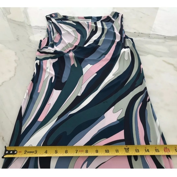 EMILIO PUCCI PINK MULTI BELTED DRESS SIZE IT 42 / US 8 NWOTS! - Picture 11 of 13